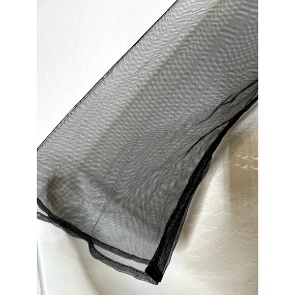 Scully Black Sheer Embroidered Blouse - Picture 5 of 8